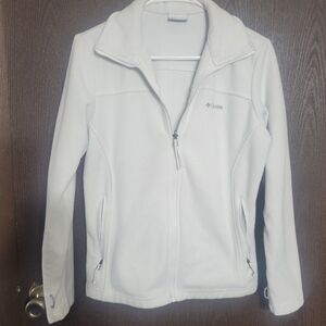 Columbia Women's White Full-Zip Fleece Utility Jacket